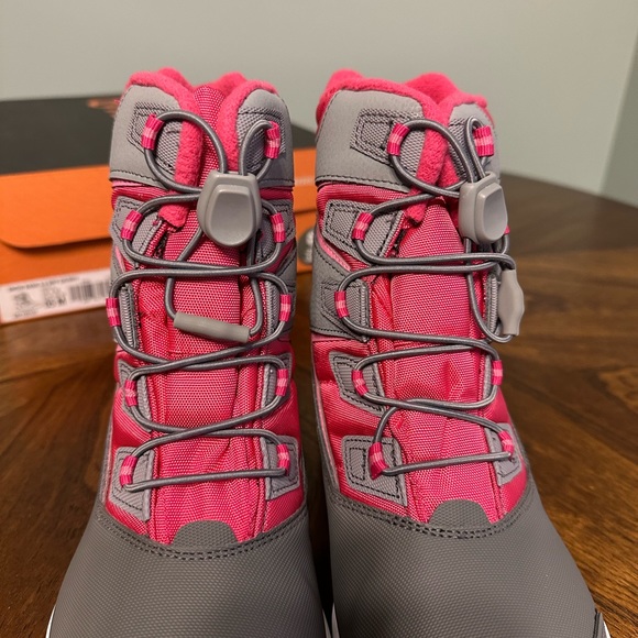 Merrell Girls Waterproof Snow Winter Boots Grey Pink - Picture 7 of 8
